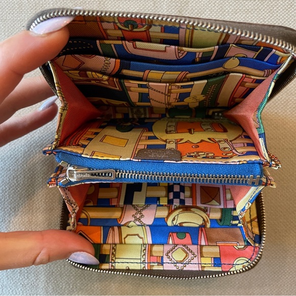 🧡HERMES🧡Epsom Silk'in Compact Zip Around Wallet - Picture 9 of 14